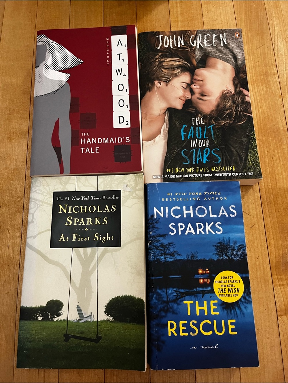 Bestselling Book Bundle Handmaid’s Tale, Fault in Our Stars, Nicholas Sparks